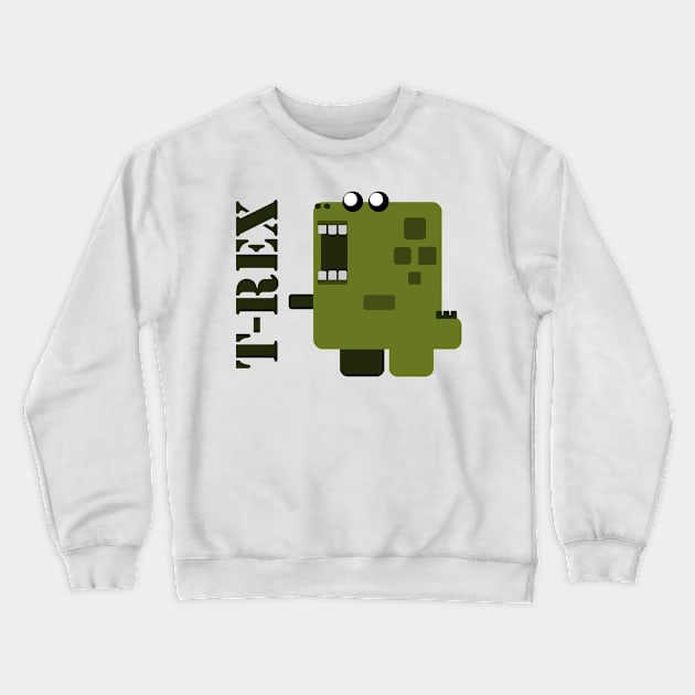 trex rectangle cute character Crewneck Sweatshirt by GNY